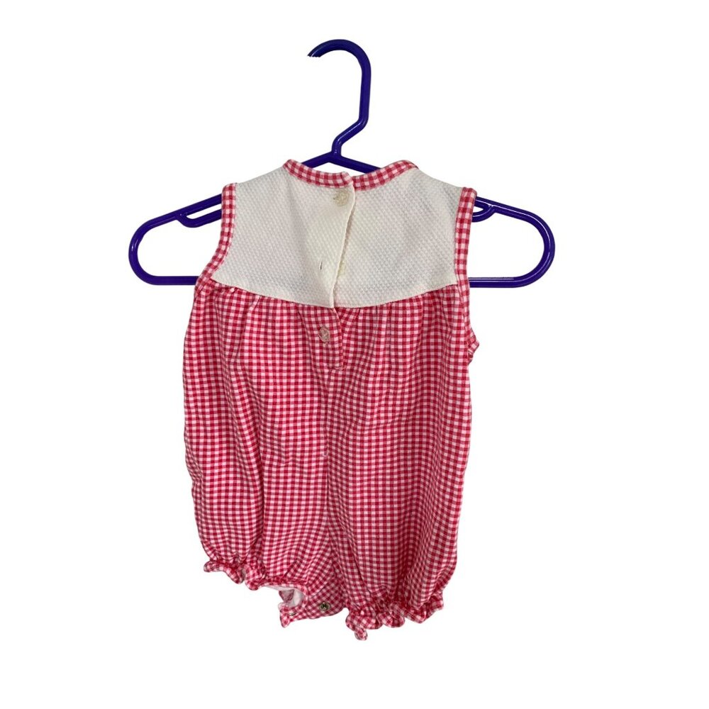 TKS Basics Girls Infant Baby Size 0 3 Months 1 Piece Romper Short Outfit Pink Gi - Picture 3 of 3